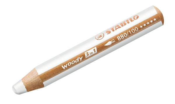 Multi-Talented Pencil - STABILO woody 3 in 1 - Deskset of 15 - 10 x woody 3 in 1, 2 x woody 3 in 1 Pastel, 3 x woody 3 in 1 duo with Replaceable Container Sharpener