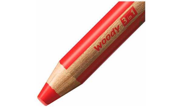 Multi-Talented Pencil - STABILO woody 3 in 1 - Classpack of 30 - Assorted Colours with 2 x Sharpeners