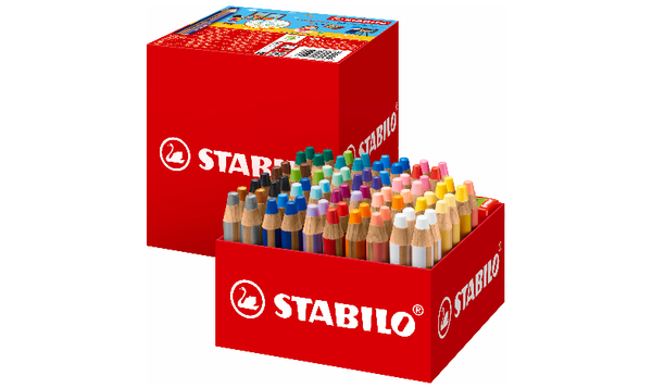 Multi-Talented Pencil - STABILO woody 3 in 1 - Classpack of 76 - Assorted Colours with 4 Sharpeners