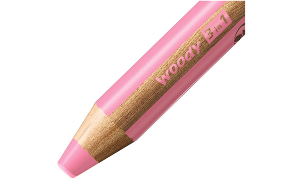 Multi-Talented Pencil - STABILO woody 3 in 1 - Pack of 10 - Birthday Edition - Assorted Colours with Sharpener