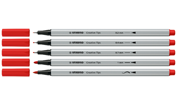 Multi-Tip Pen Set - STABILO Creative Tips - ARTY - Tin of 30 - CLASSIC - Assorted Colours