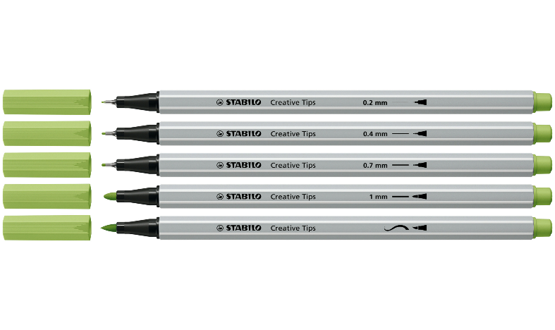 Multi-Tip Pen Set - STABILO Creative Tips - ARTY - Tin of 30 - PASTEL - Assorted Colours