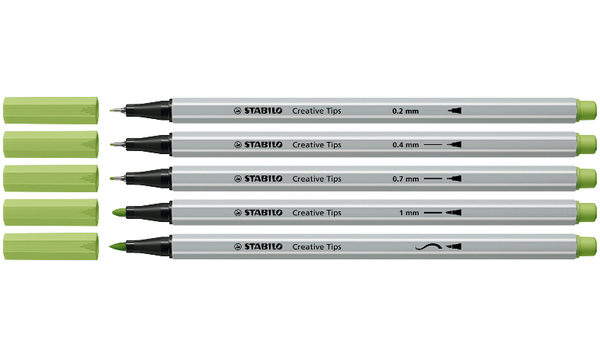 Multi-Tip Pen Set - STABILO Creative Tips - ARTY - Tin of 30 - PASTEL - Assorted Colours
