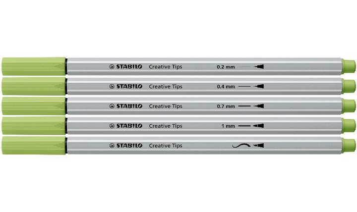 Multi-Tip Pen Set - STABILO Creative Tips - ARTY - Tin of 30 - PASTEL - Assorted Colours