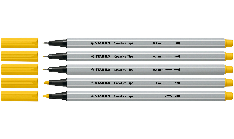 Multi-Tip Pen Set - STABILO Creative Tips - ARTY - Tin of 50 - URBAN - Assorted Colours