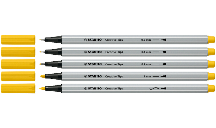 Multi-Tip Pen Set - STABILO Creative Tips - ARTY - Tin of 50 - URBAN - Assorted Colours