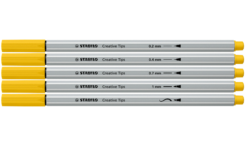 Multi-Tip Pen Set - STABILO Creative Tips - ARTY - Tin of 50 - URBAN - Assorted Colours