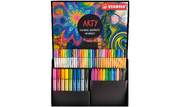 Pen Set - STABILO Creative Set - Pen 68 Max, Pen 68, Pen 68 brush, point 88, pointMax - ARTY - Pack of 55 - Assorted Colours
