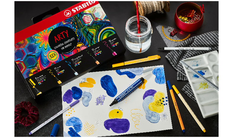 Pen Set - STABILO Creative Set - point 88 &amp; Pen 68 - ARTY - Pack of 68 - Assorted Colours