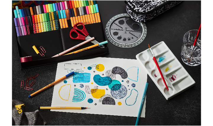 Pen Set - STABILO Creative Set - point 88 &amp; Pen 68 - ARTY - Pack of 68 - Assorted Colours