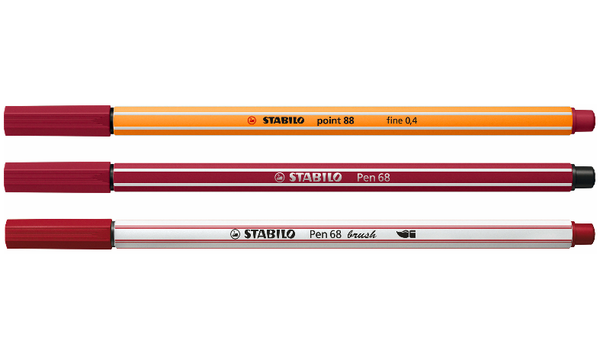 Pen Set - STABILO Creative Set - Pen 68 brush, Pen 68 + point 88 - ARTY - Tin of 30 - Assorted Colours