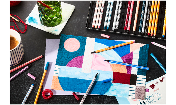 Pen Set - STABILO Creative Set - Pen 68 brush, Pen 68 + point 88 - ARTY - Tin of 30 - Assorted Colours