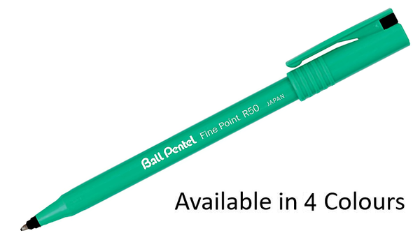 Pentel Ball R50 Fine Rollerball Pen