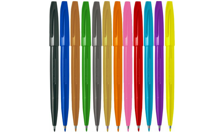 Pentel Sign Pen S520 Full Assorted Set of 12