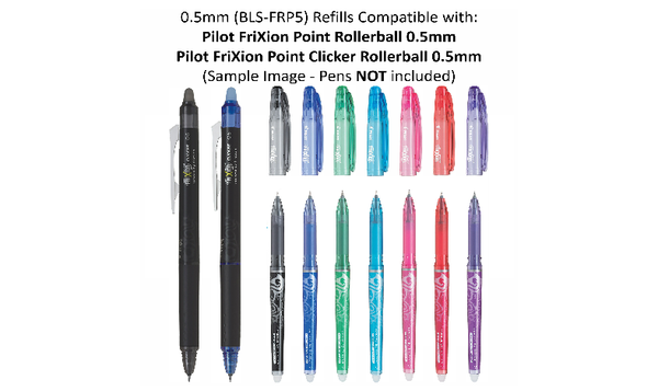 Pilot BLSFRP5 FriXion Point Pen Refill Pack of 3