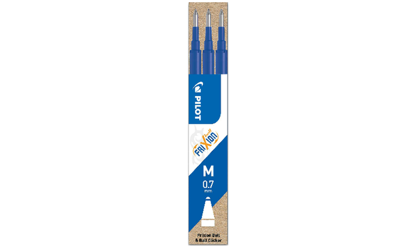 Pilot BLSFR7 FriXion Pen Refill Medium Pack of 3 Blue Blister