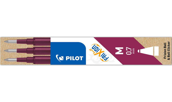 Pilot BLSFR7 FriXion Pen Refill Medium Pack of 3
