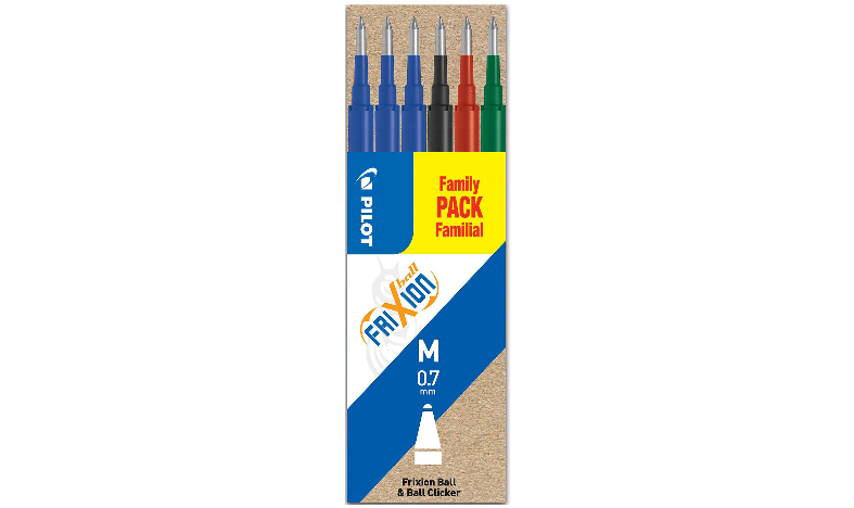 Pilot BLSFR7 FriXion Pen Refill Medium Pack of 6