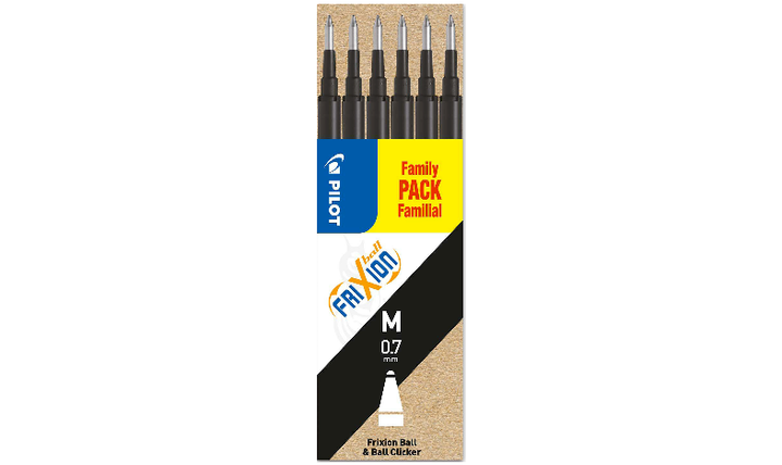 Pilot BLSFR7 FriXion Pen Refill Medium Pack of 6