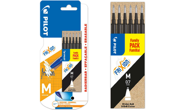 Pilot BLSFR7 FriXion Pen Refill Medium Pack of 6 Black Blister