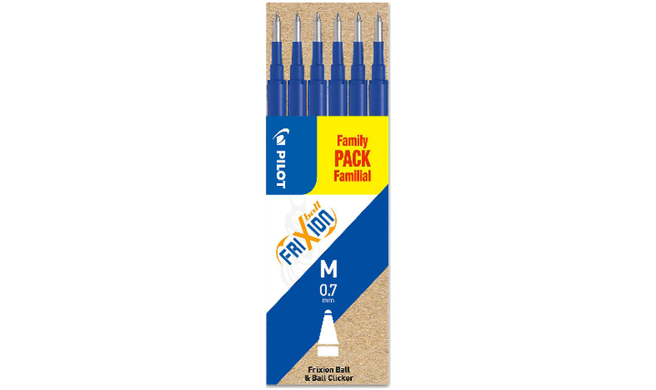 Pilot BLSFR7 FriXion Pen Refill Medium Pack of 6