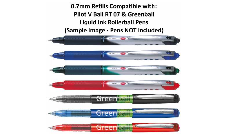 Pilot V Ball 07 RT Retractable Rollerball Pen - BLRT-VB7 - LBM UK Ltd – LBM  Art & Stationery Store