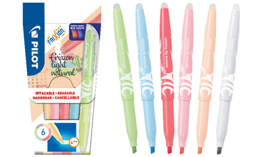 Pilot FriXion Light Natural Erasable Highlighter Wallet of 6
