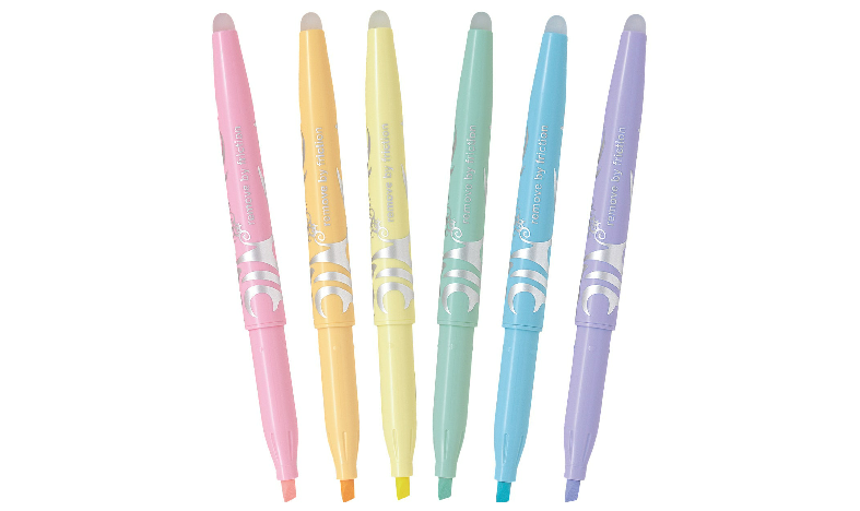 Pilot FriXion Light Soft Erasable Highlighter Wallet of 6