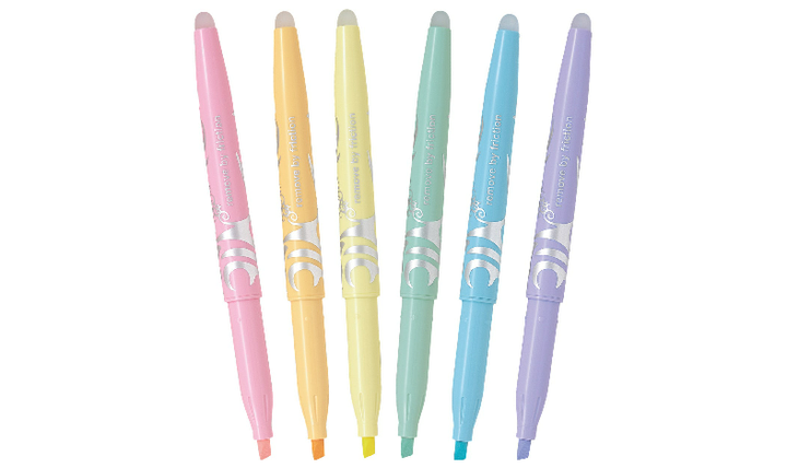 Pilot FriXion Light Soft Erasable Highlighter Wallet of 6