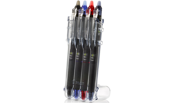 Pilot FriXion Point Clicker Erasable Rollerball Pen 05 Fine 4 Piece &