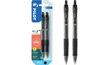 Pilot G-2 Plus BegreeN 0.7 Gel Ink Rollerball Pen Pack of 2 Black