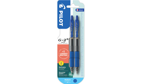 Pilot G-2 Plus BegreeN 0.7 Gel Ink Rollerball Pen Pack of 2 Blue