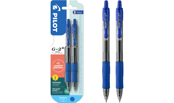 Pilot G-2 Plus BegreeN 0.7 Gel Ink Rollerball Pen Pack of 2 Blue