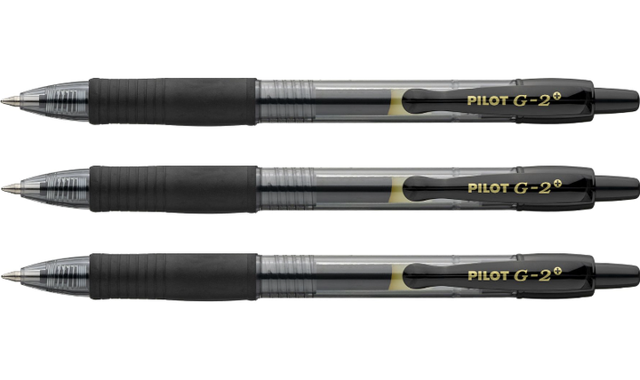 Pilot G-2 Plus BegreeN 0.7 Gel Ink Rollerball Pen Pack of 3 Black