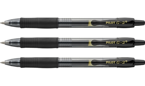 Pilot G-2 Plus BegreeN 0.7 Gel Ink Rollerball Pen Pack of 3 Black
