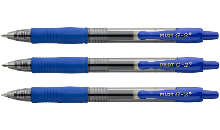 Pilot G-2 Plus BegreeN 0.7 Gel Ink Rollerball Pen Pack of 3 Blue