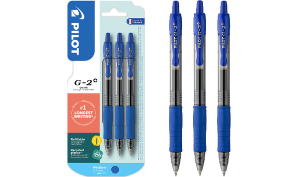 Pilot G-2 Plus BegreeN 0.7 Gel Ink Rollerball Pen Pack of 3 Blue