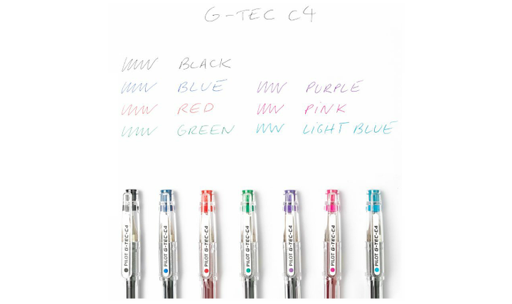 Pilot G-Tec-C4 Rollerball Pen BLGC4 Black Pack of 3