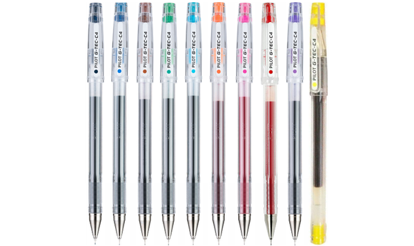 Pilot G-Tec-C4 Rollerball Pen BLGC4 Assorted Wallet of 10