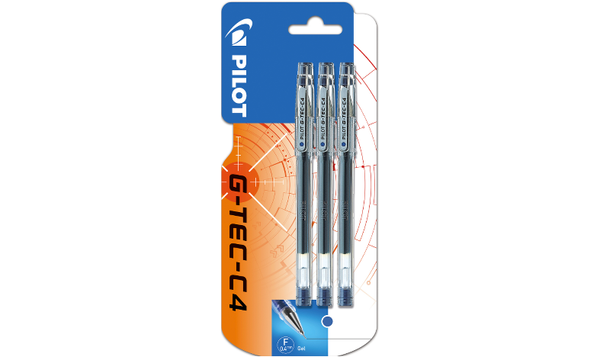 Pilot G-Tec-C4 Rollerball Pen BLGC4 Blue Pack of 3