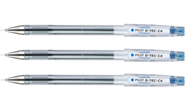 Pilot G-Tec-C4 Rollerball Pen BLGC4 Blue Pack of 3