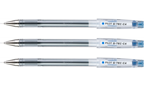 Pilot G-Tec-C4 Rollerball Pen BLGC4 Blue Pack of 3
