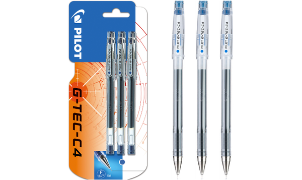 Pilot G-Tec-C4 Rollerball Pen BLGC4 Blue Pack of 3