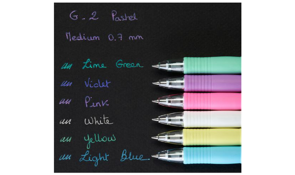 Pilot G2 Pastel Retractable Gel Rollerball Pen Assorted Set of 6