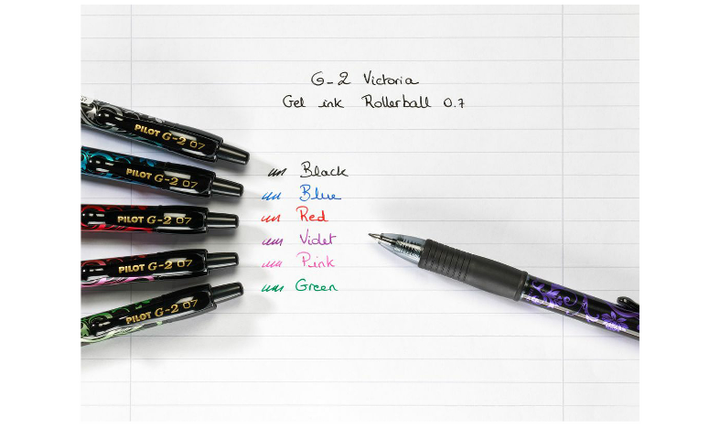 Pilot G2 Victoria Retractable Gel Rollerball Pen