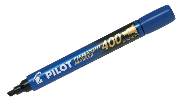 Pilot Permanent Marker 400 Chisel Tip Blue Box of 20