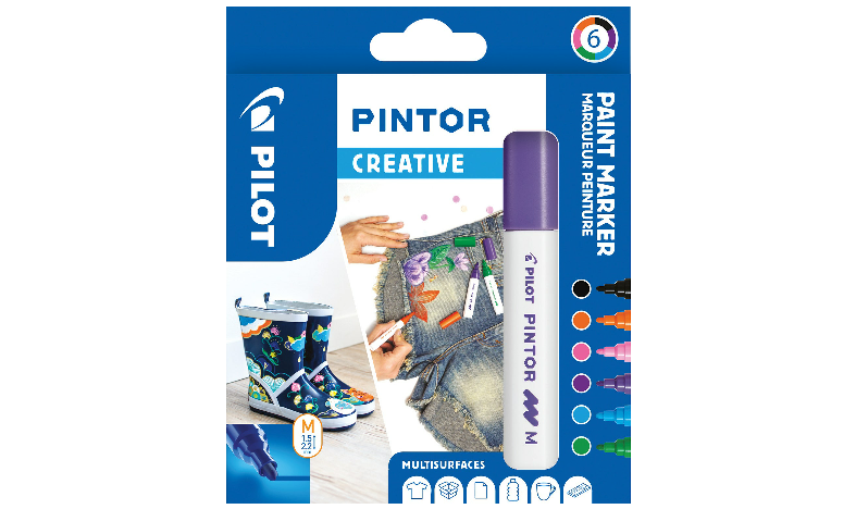 Pilot Pintor Marker Medium Assorted Wallet of 6 Creative Colours