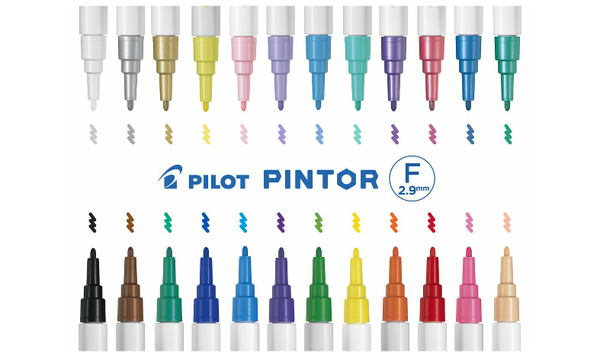 Pilot Pintor Marker Pen Bullet Tip Fine - Assorted Set of 14 - Gift Boxed