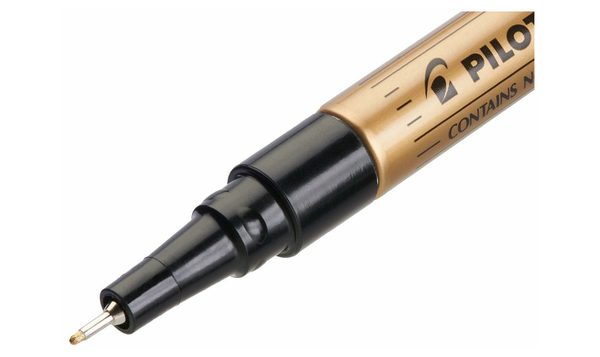 Pilot Super Color Metallic Paint Marker Pen Extra Fine Assorted Pack of 2 (Gold & Silver)