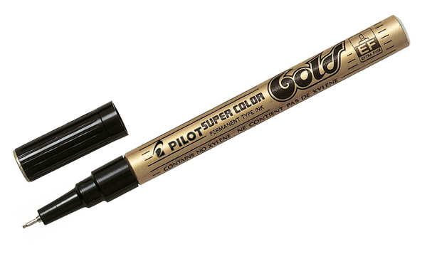 Pilot Super Color Metallic Paint Marker Pen Extra Fine Assorted Pack of 2 (Gold & Silver)